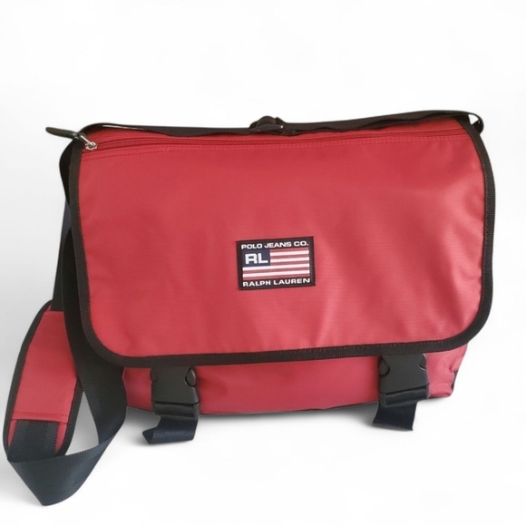 Ralph Lauren Other - RALPH LAUREN Red/Black Patriotic  Nylon Laptop Messenger /‎ Tote Crossbody Bag